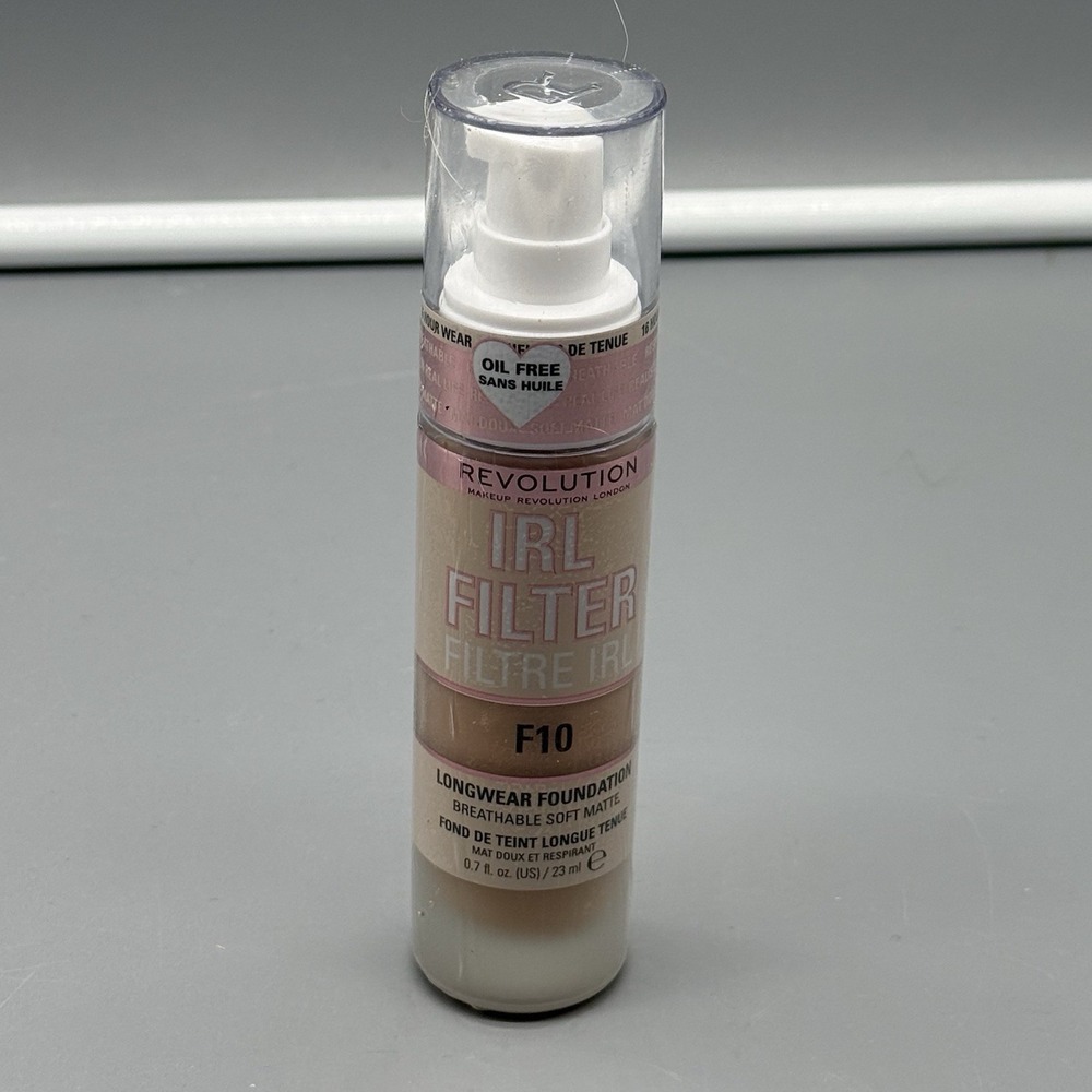 Makeup Revolution IRL Filter Longwear Foundation Breathable Soft Matte F10